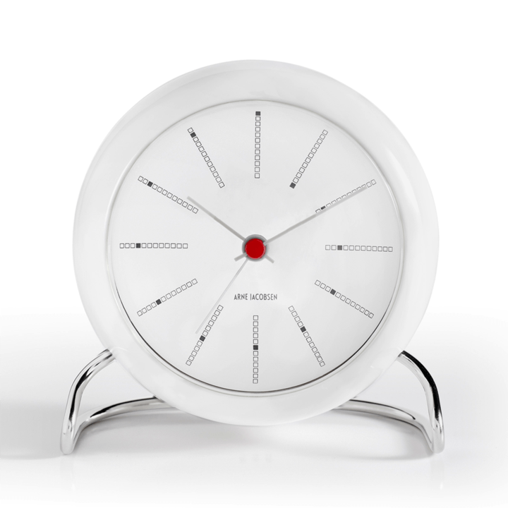 Arne Jacobsen, Arne Jacobsen Station Banker's Alarm Clock, assorted colors, White- Placewares