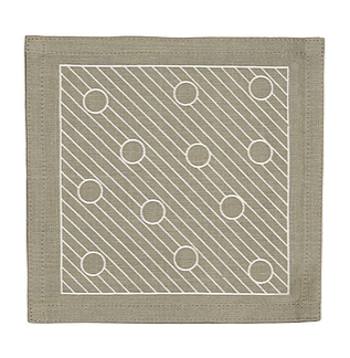 Lateral Objects, Set of 4 "Linate" Cocktail Napkins, Grey- Placewares
