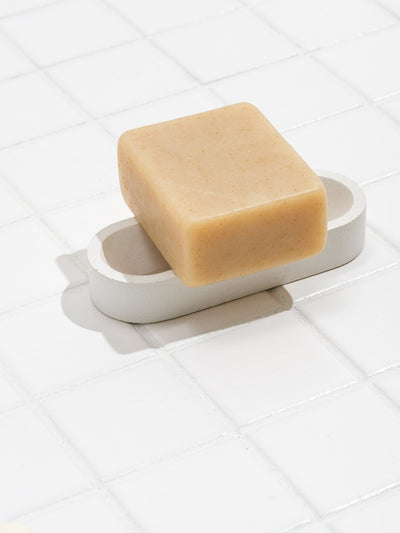 Fruitsuper, Concrete Soap + Sponge Stands, Racetrack / White- Placewares