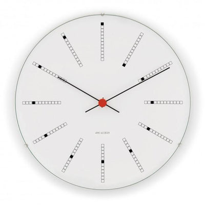 Arne Jacobsen, Arne Jacobsen Roman Wall Clock, Ø 18.9" / White- Placewares
