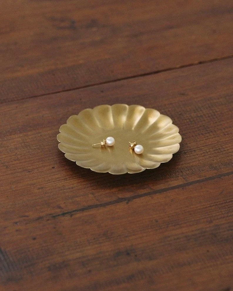 Fog Linen, Handmade Brass Petal Trays, - Placewares