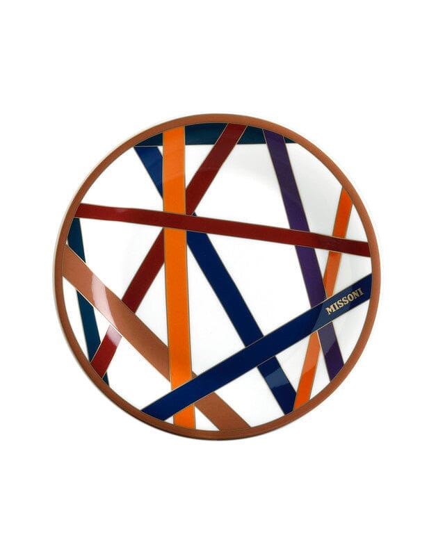 VICILink, Bread and Butter Plates NASTRI Set of 2 Multicolor diam. 6", Multicolor- Placewares