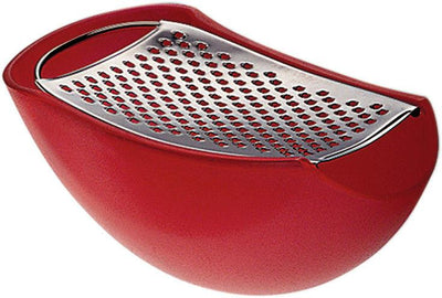 Alessi, Italian Cheese Graters with Cellar, Red- Placewares