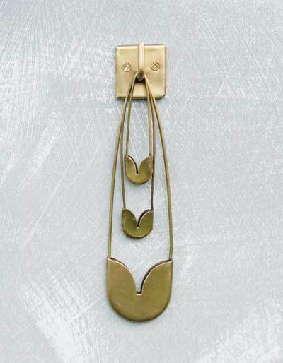 Fog Linen, Handmade Brass Plate Single Hook, - Placewares