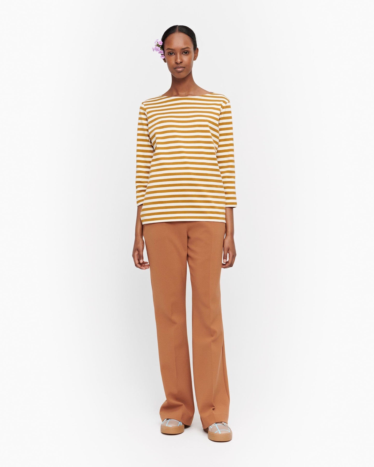 Marimekko, Pitkähiha Unisex Crewneck, Brown/ Beige / M- Placewares