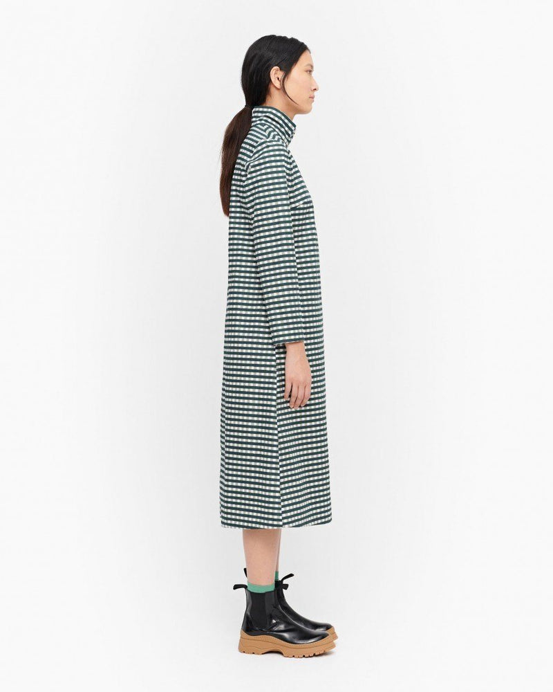 Marimekko, Hurmio Milliruutu Dress, Green/ Dark Green / 38- Placewares