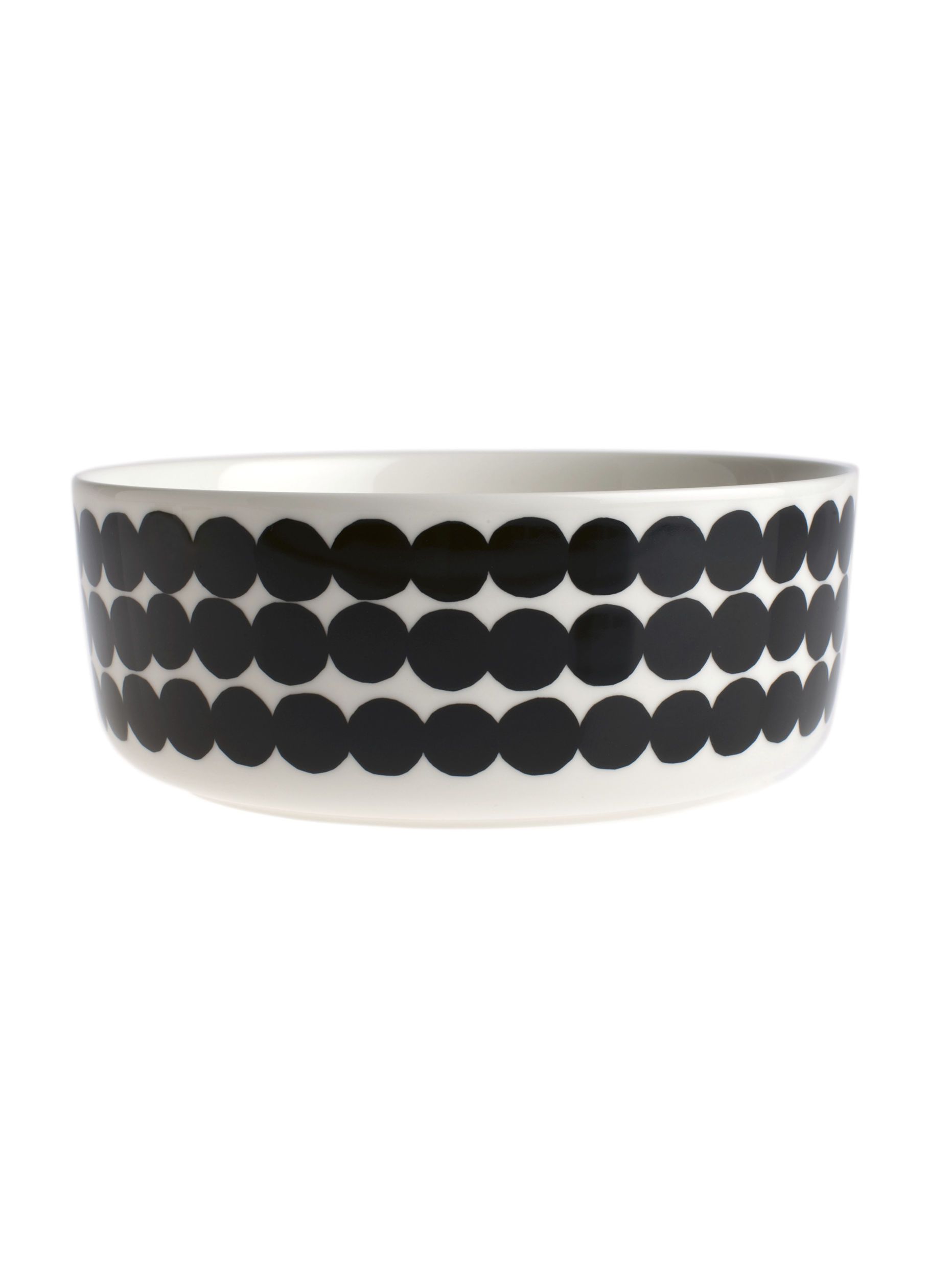 Marimekko, Oiva / Siirtolapuutarha Large Bowl, White/Black- Placewares