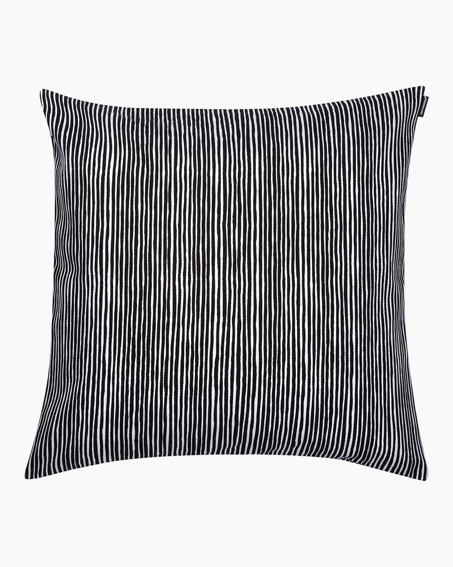 Marimekko, Varvunraita Upholstery Cushion Cover, Black/White- Placewares