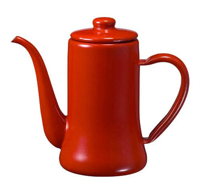 Tsukiusagi-Jirushi, Porcelain Enamel Slow Pour Slimpot Kettles, One Size - 41 oz / Red- Placewares