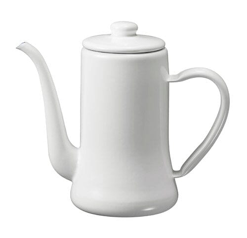 Tsukiusagi-Jirushi, Porcelain Enamel Slow Pour Slimpot Kettles, One Size - 41 oz / White- Placewares