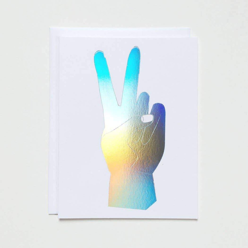 Banquet Workshop, Peace Hand Hologram Notecard, - Placewares