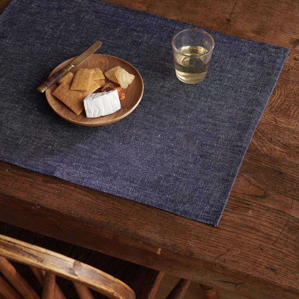 Fog Linen, Japanese Linen Denim Placemats, Navy Denim- Placewares