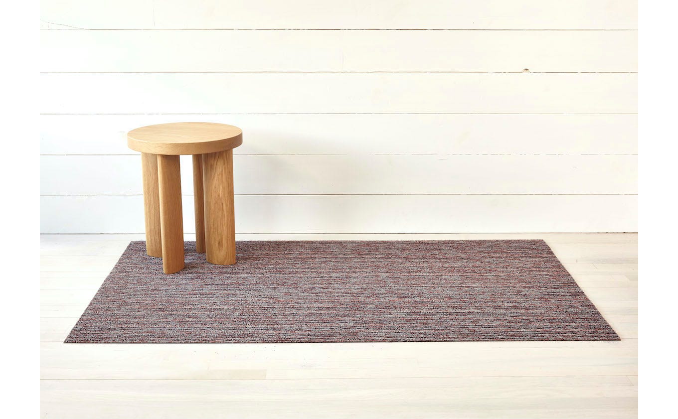 Chilewich, Skinny Stripe Indoor/Outdoor Shag Doormats, Mulberry (18