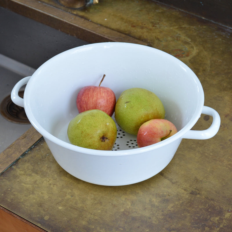 Riess, Porcelain Enamel Two-Handled Colander, One-Size- Placewares