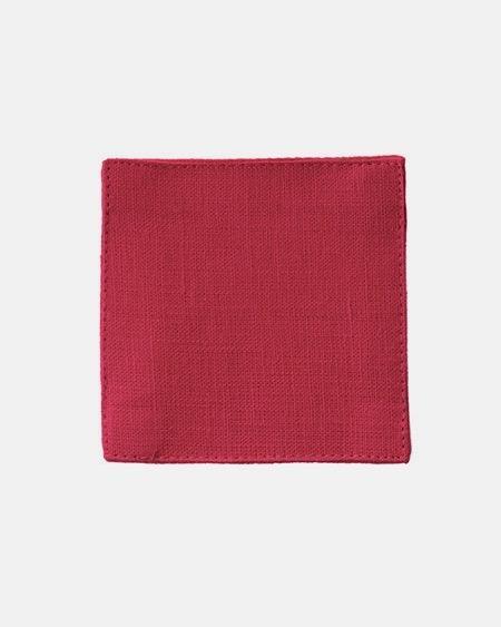 Fog Linen, Linen Coasters, poppy red, - Placewares