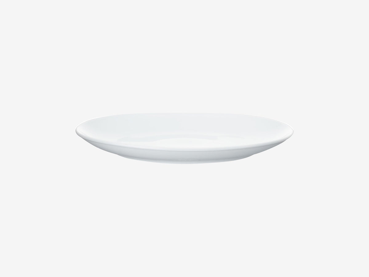 Common, Japanese White Porcelain Oval Bowl & Plate, Plate - 11 x 8 ¼ x 1" / White- Placewares