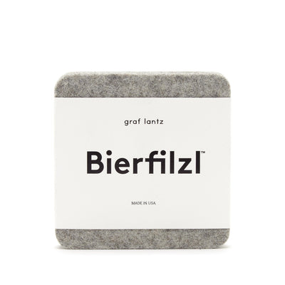 Graf Lantz, Square Solid German Felt Coasters, 4-Pack, Granite- Placewares