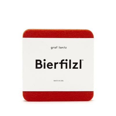 Graf Lantz, Square Solid German Felt Coasters, 4-Pack, Orange- Placewares