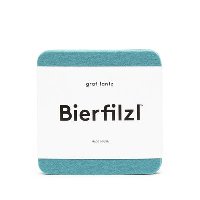 Graf Lantz, Square Solid German Felt Coasters, 4-Pack, Turquoise- Placewares