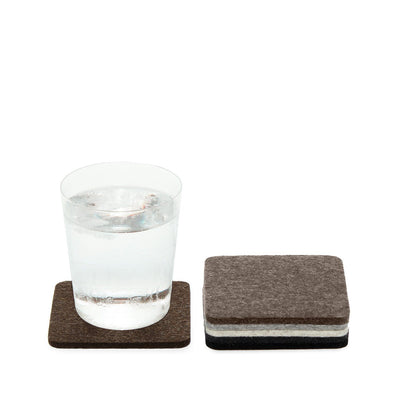 Graf Lantz, Square Multicolor German Felt Coasters, 6-Pack, Earth- Placewares