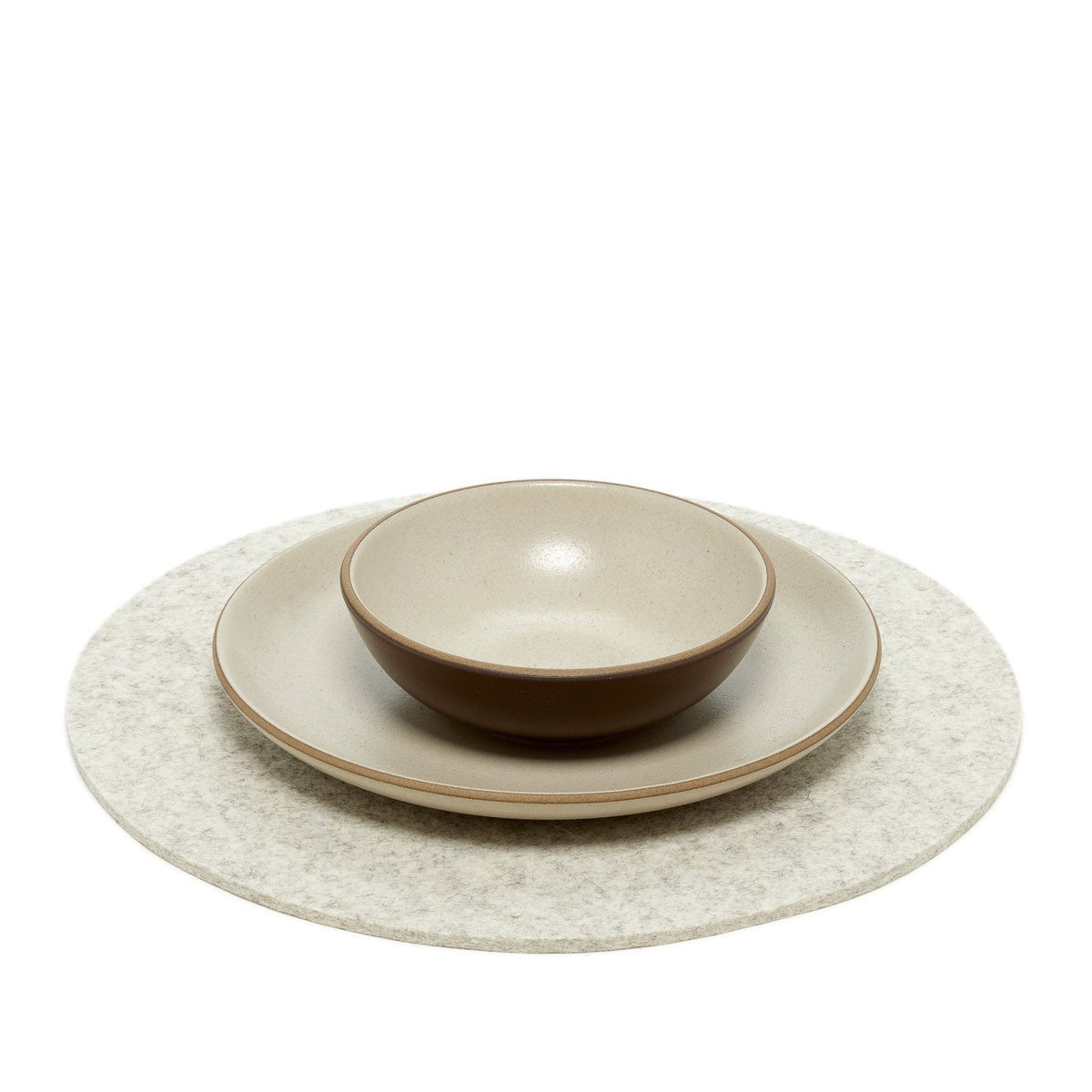 Graf Lantz, German Felt Round Trivets, 12 in, 12 in / Heathered White- Placewares
