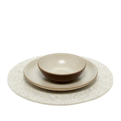 Graf Lantz, German Felt Round Trivets, 12 in, 12 in / Heathered White- Placewares