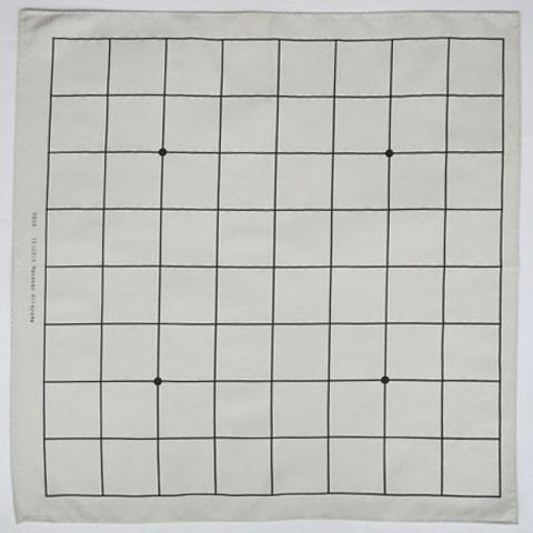 H Tokyo, Grey Board Handkerchief, Gray- Placewares