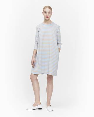 Marimekko, Aretta Dress, Large / Light Blue / Tan- Placewares