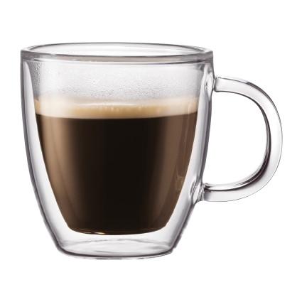 Bodum, Bistro Double Wall Glasses, 2/set - assorted sizes, 5 oz, espresso- Placewares