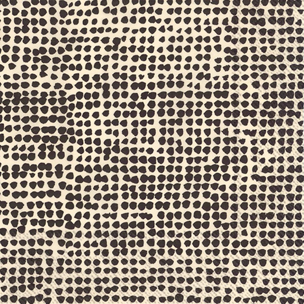 Boston International, Orkanen Linen/Black Cocktail Napkins, - Placewares