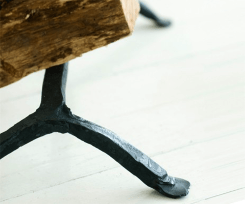 Conmoto, Ferro & Fuoco Black Steel Center Andiron, - Placewares
