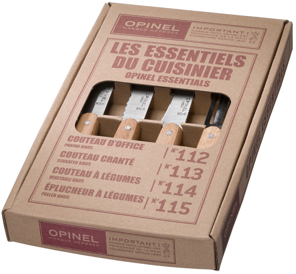 Opinel, Opinel Essentials Small Kitchen Knives - set/4, - Placewares