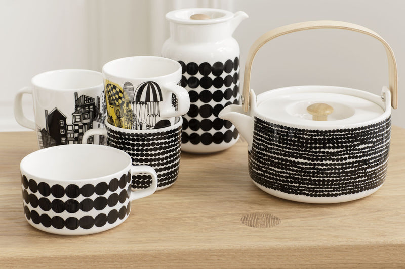 Marimekko, Oiva / Siirtolapuutarha Bowl, White/Black- Placewares