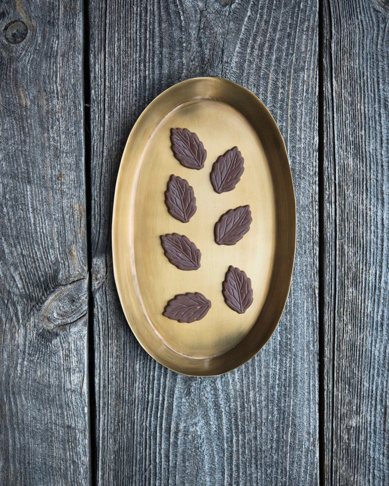 Fog Linen, Handmade Brass Oval Trays, Small- Placewares