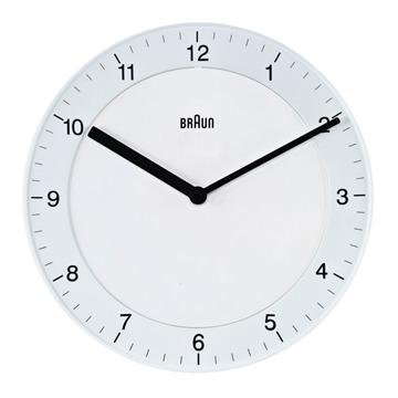 Braun, Braun Wall Clock, White- Placewares