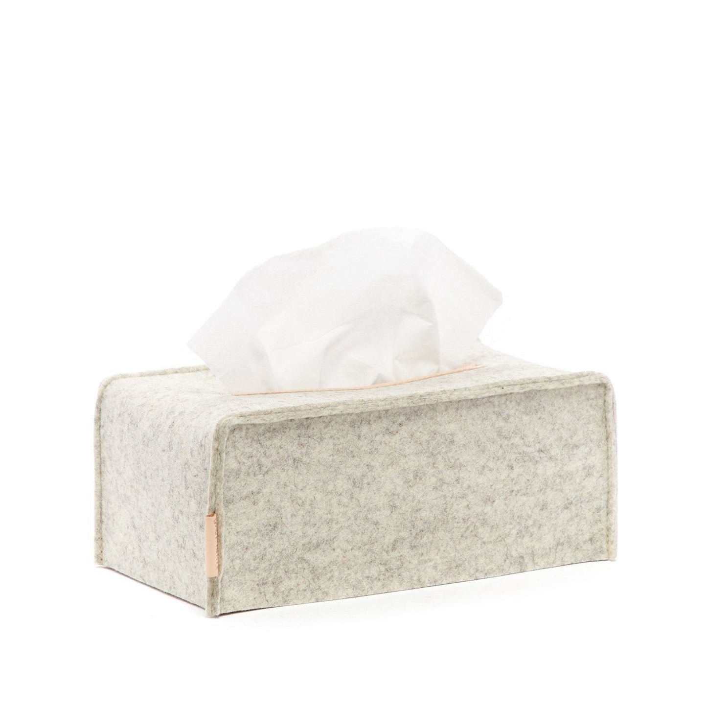 Graf Lantz, German Felt Tissue Boxes, Rectangle, Heather White- Placewares