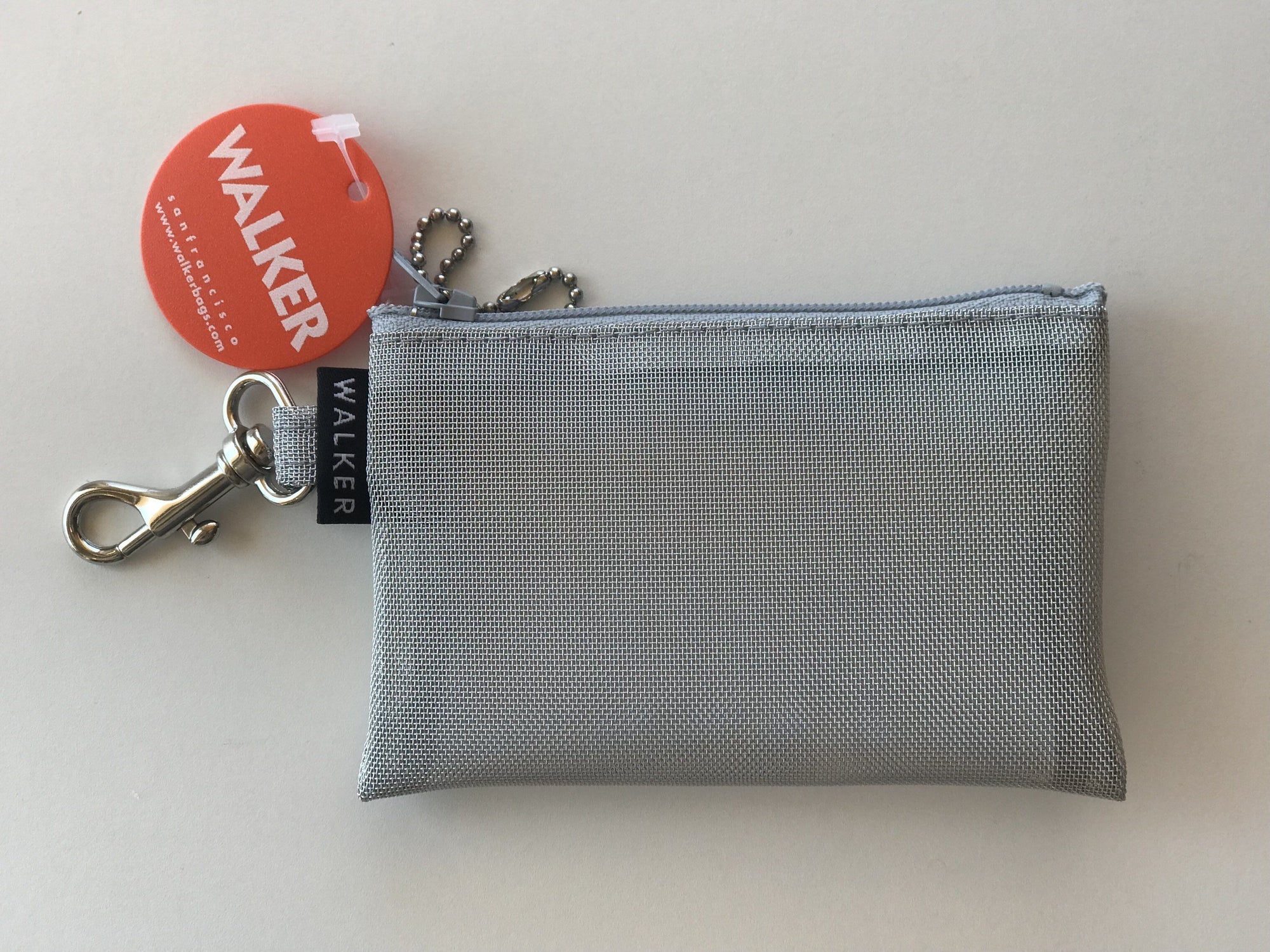 Walker, Silver Mesh Key Case with Hook, - Placewares