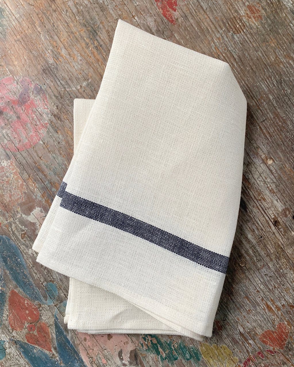 Striped Japanese Linen Kitchen Towels