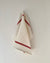 Fog Linen, Japanese Thick Linen Kitchen Towels, Stripe, White/Red- Placewares