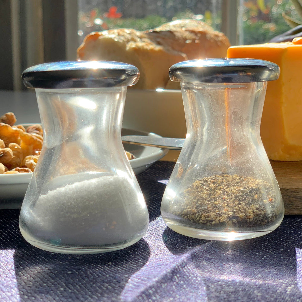 Kimura Glass, Bauhaus-Inspired No. 13 Salt and Pepper Shakers, - Placewares