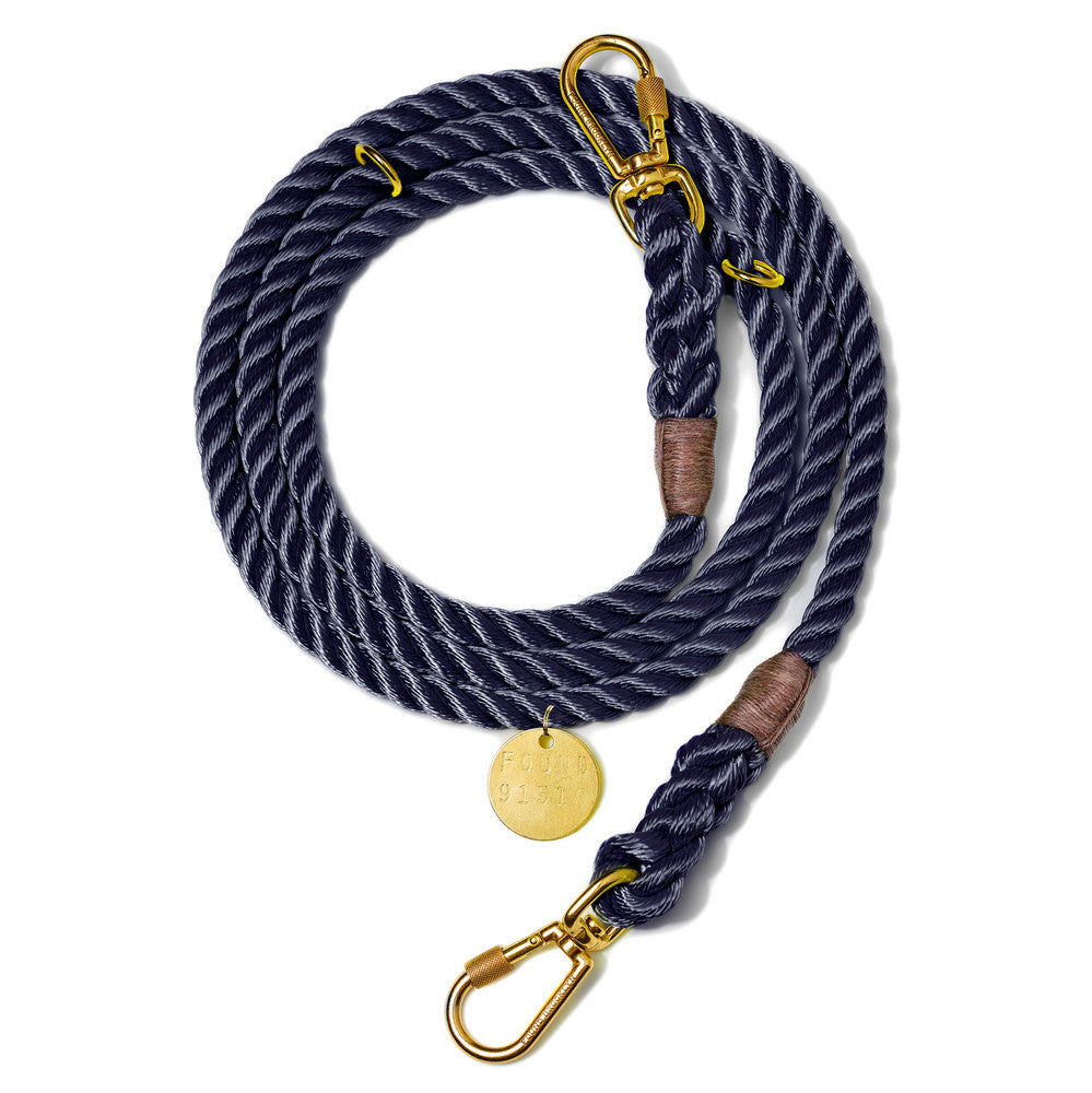 Found My Animal, Marine Grade Adjustable Dog Leash - Navy, Small / Navy Blue- Placewares