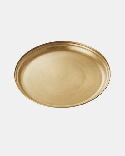 Fog Linen, Handmade Brass Round Trays, Large- Placewares