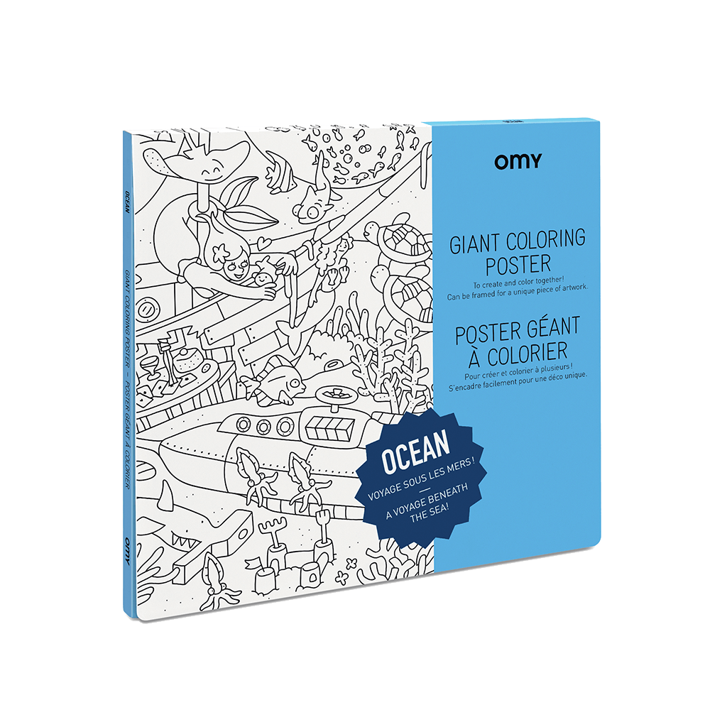 OMY, Ocean Giant Coloring Poster, - Placewares