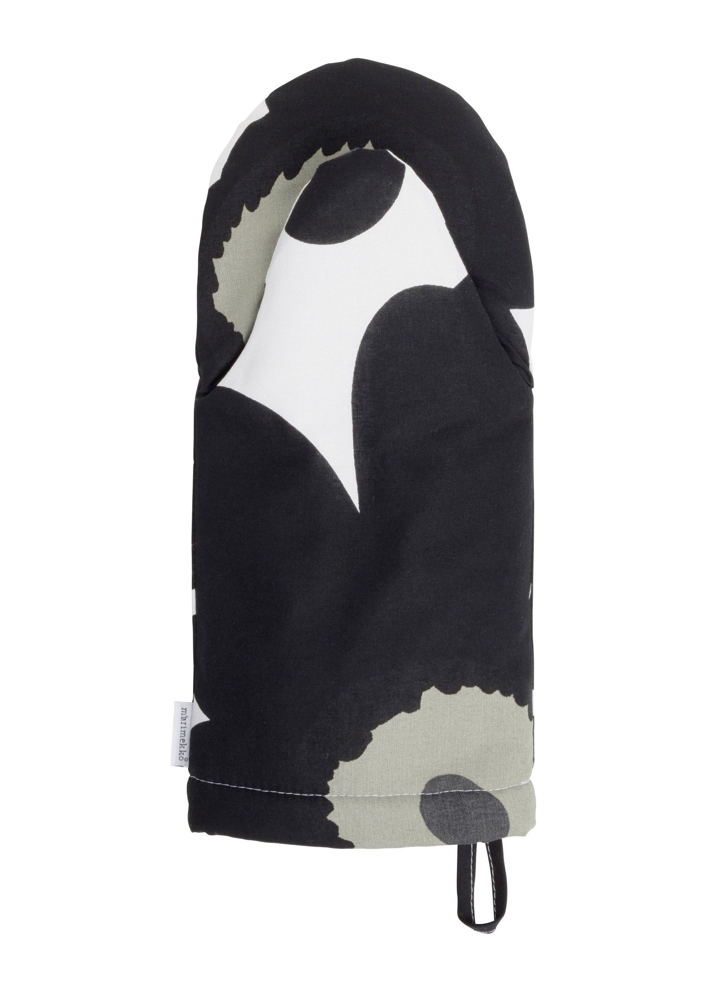 Marimekko, Pieni Unikko Oven Mitten, White/Black/Olive- Placewares
