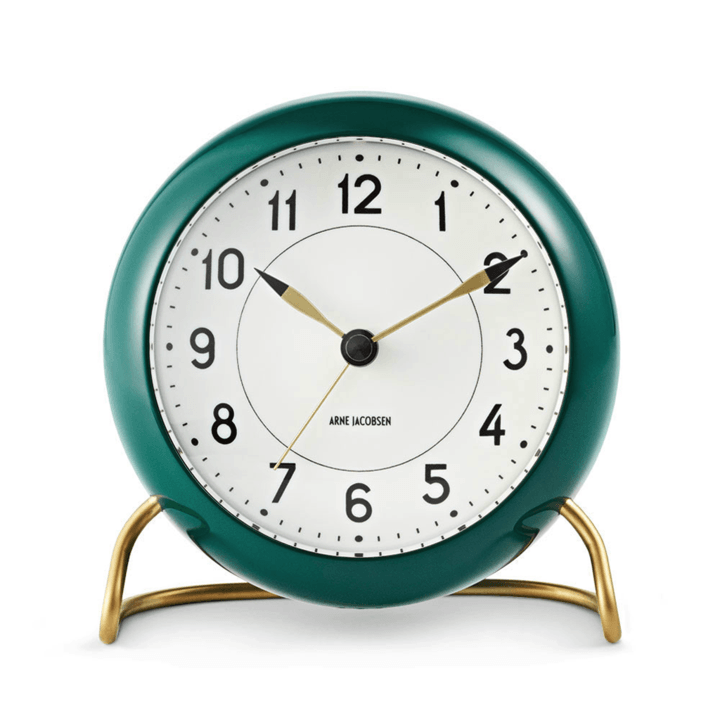Arne Jacobsen, Arne Jacobsen Station Alarm Clock, assorted colors, Racing Green- Placewares