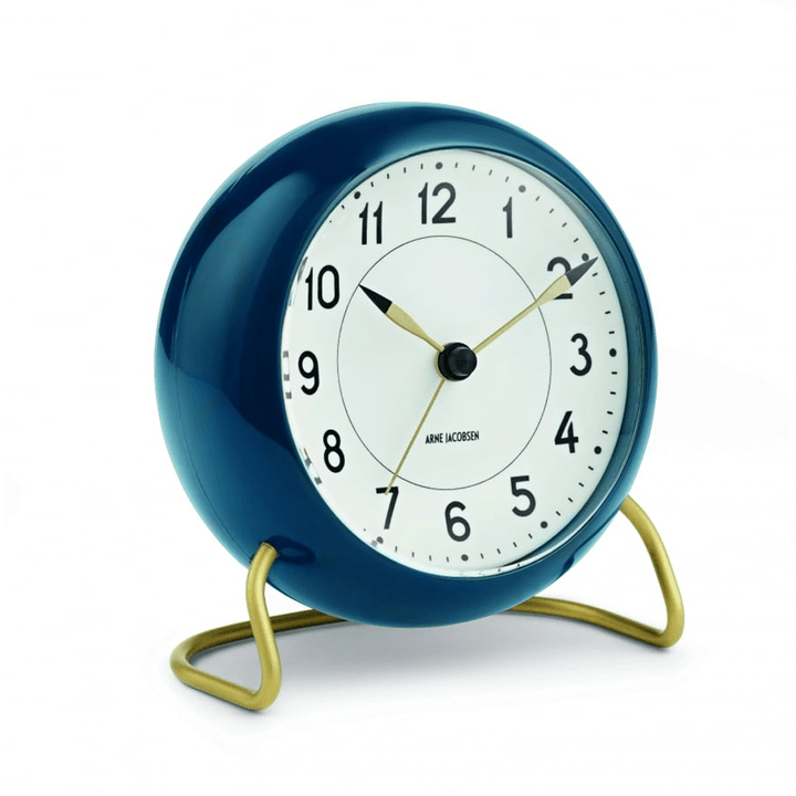 Arne Jacobsen, Arne Jacobsen Station Alarm Clock, assorted colors, Petrol Blue- Placewares