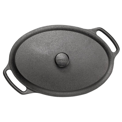 Skeppshult, Swedish Cast Iron Oval Casserole with Lid, 6 qt, - Placewares