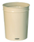 Bunbuku, Painted Steel Tapered Wastebasket, 1.9 gal - Ivory, Ivory- Placewares