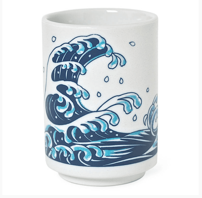 Miya, Blue Wave Fish Teacup, - Placewares