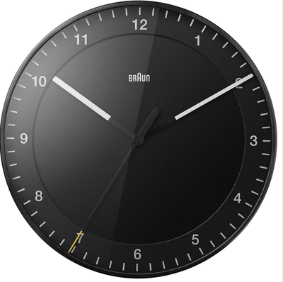 Braun, Braun Wall Clock - Large, Black- Placewares